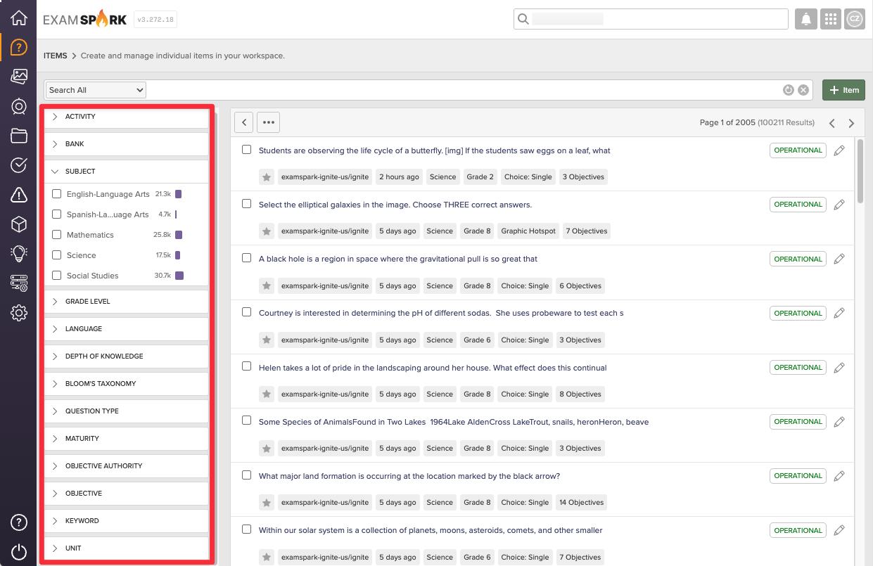 Content filters